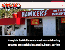 Tablet Screenshot of hawkerauto.com